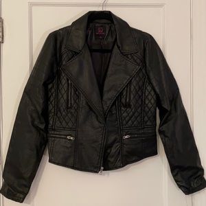 Faux Leather Jacket - Material Girl Brand